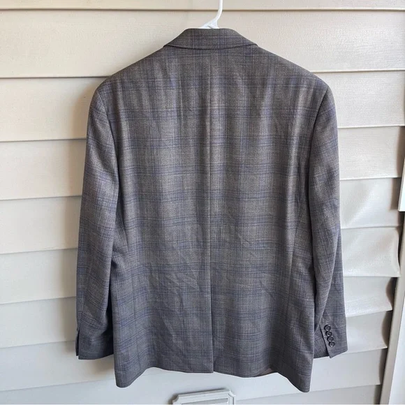 Lauren Ralph Lauren Black Label Men's Brown Blue Plaid Sports‎ Coat Size 40R - Picture 2 of 10